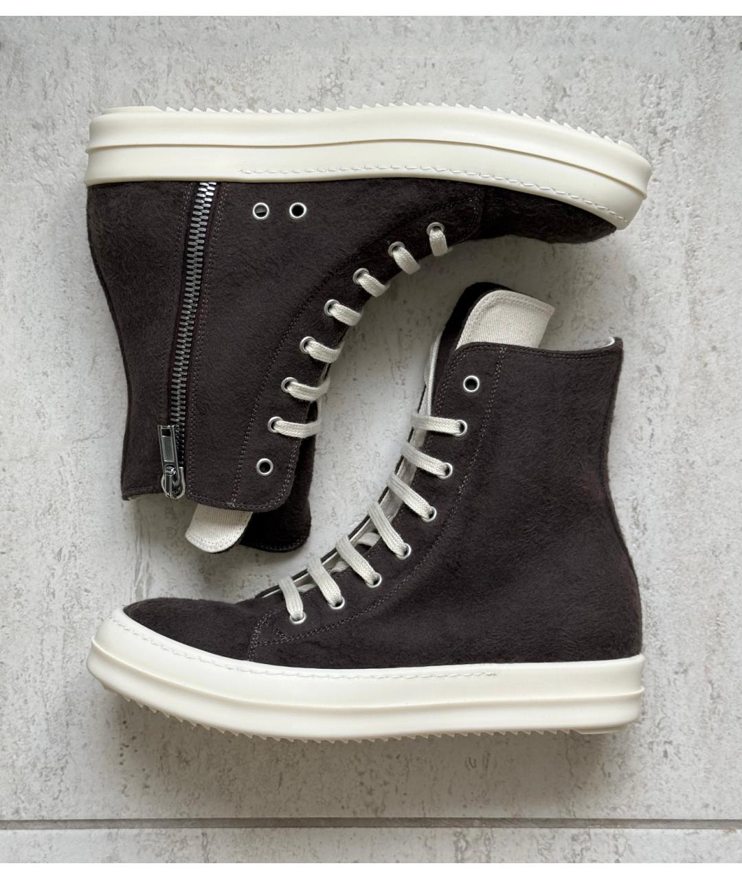 RICK OWENS DRKSHDW Коричневые кеды, фото 2