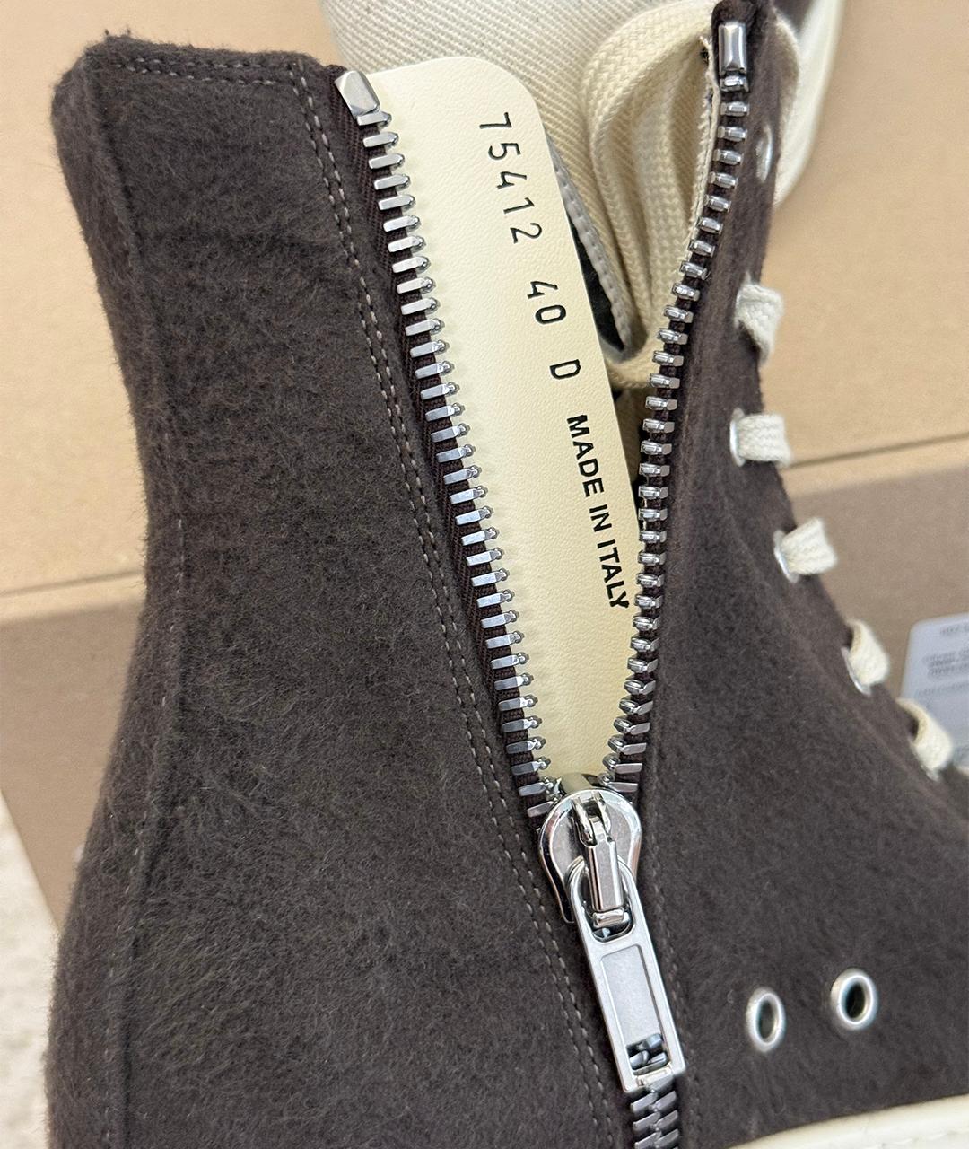 RICK OWENS DRKSHDW Коричневые кеды, фото 7