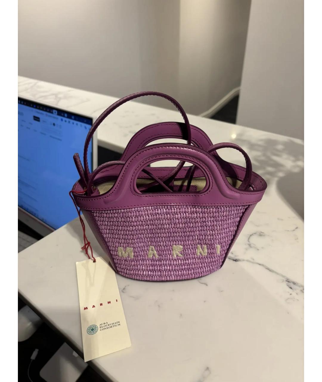 MARNI Фиолетовая сумка тоут, фото 4