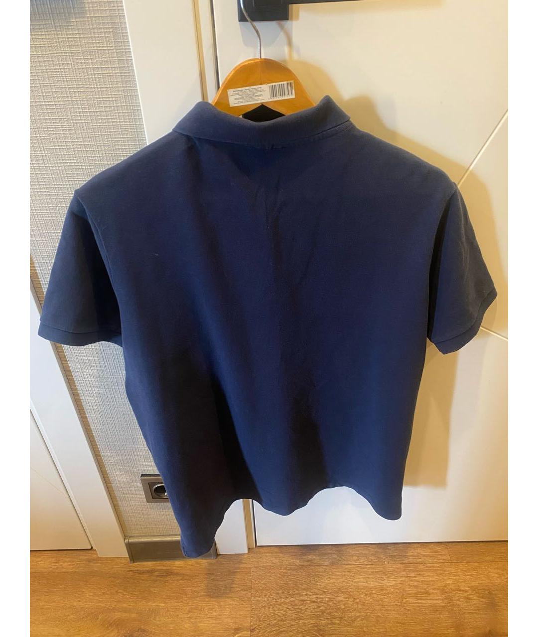 PAUL & SHARK Темно-синее хлопковое поло с коротким рукавом, фото 2
