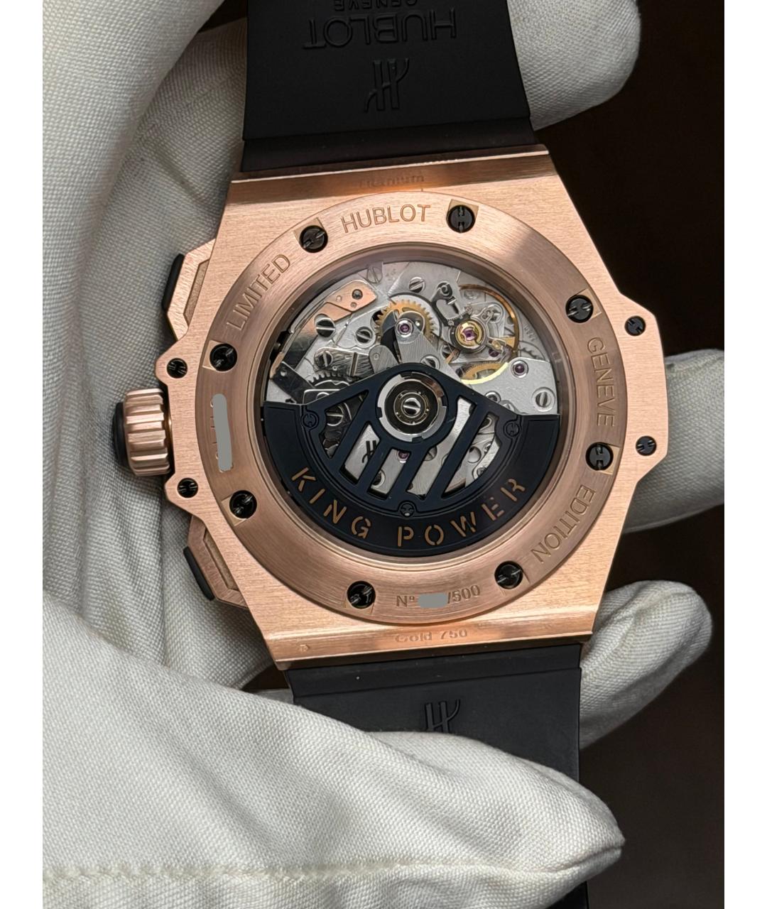 HUBLOT Черные часы из розового золота, фото 8