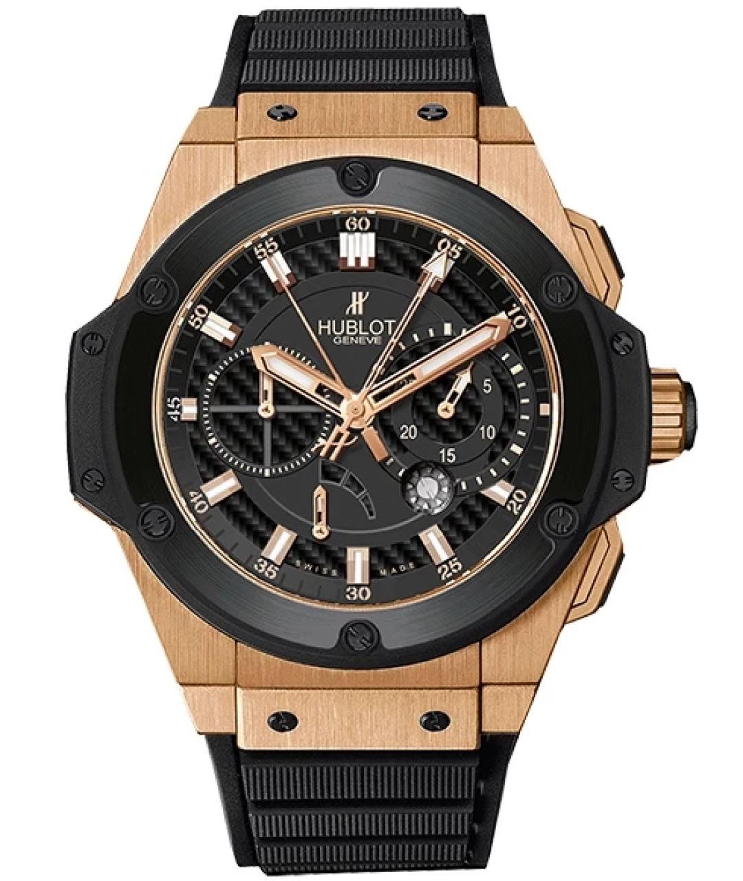 HUBLOT Черные часы из розового золота, фото 10
