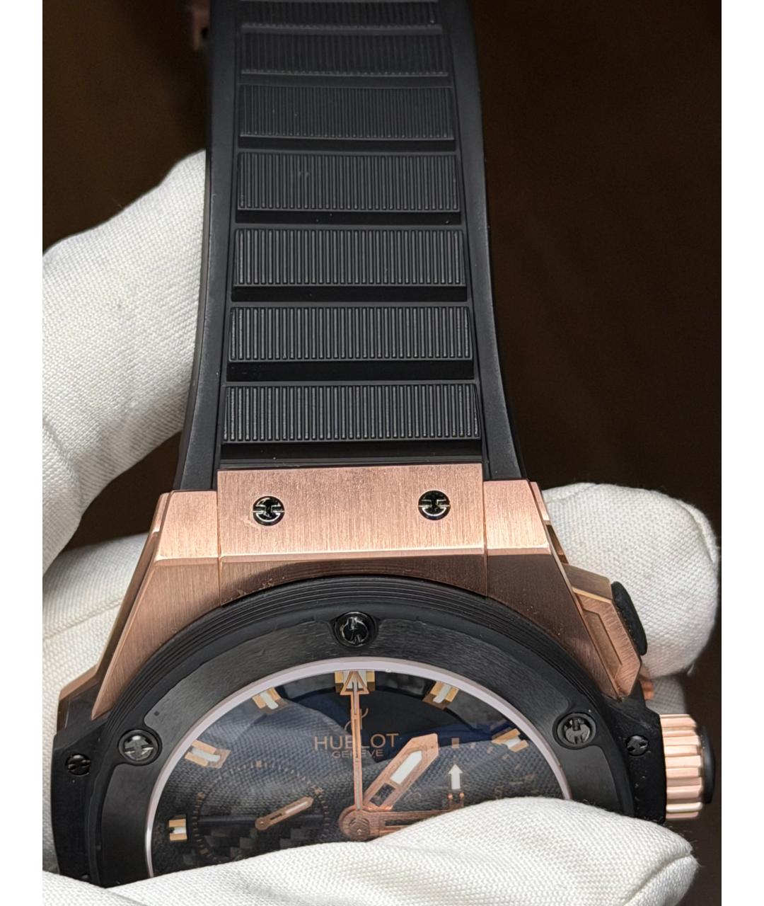 HUBLOT Черные часы из розового золота, фото 7