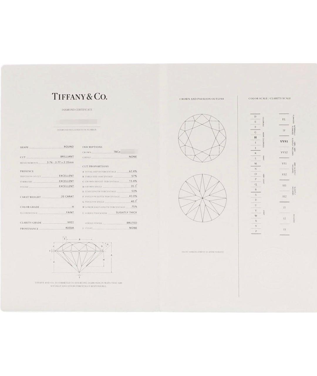 TIFFANY&CO Белое платиновое колье, фото 4