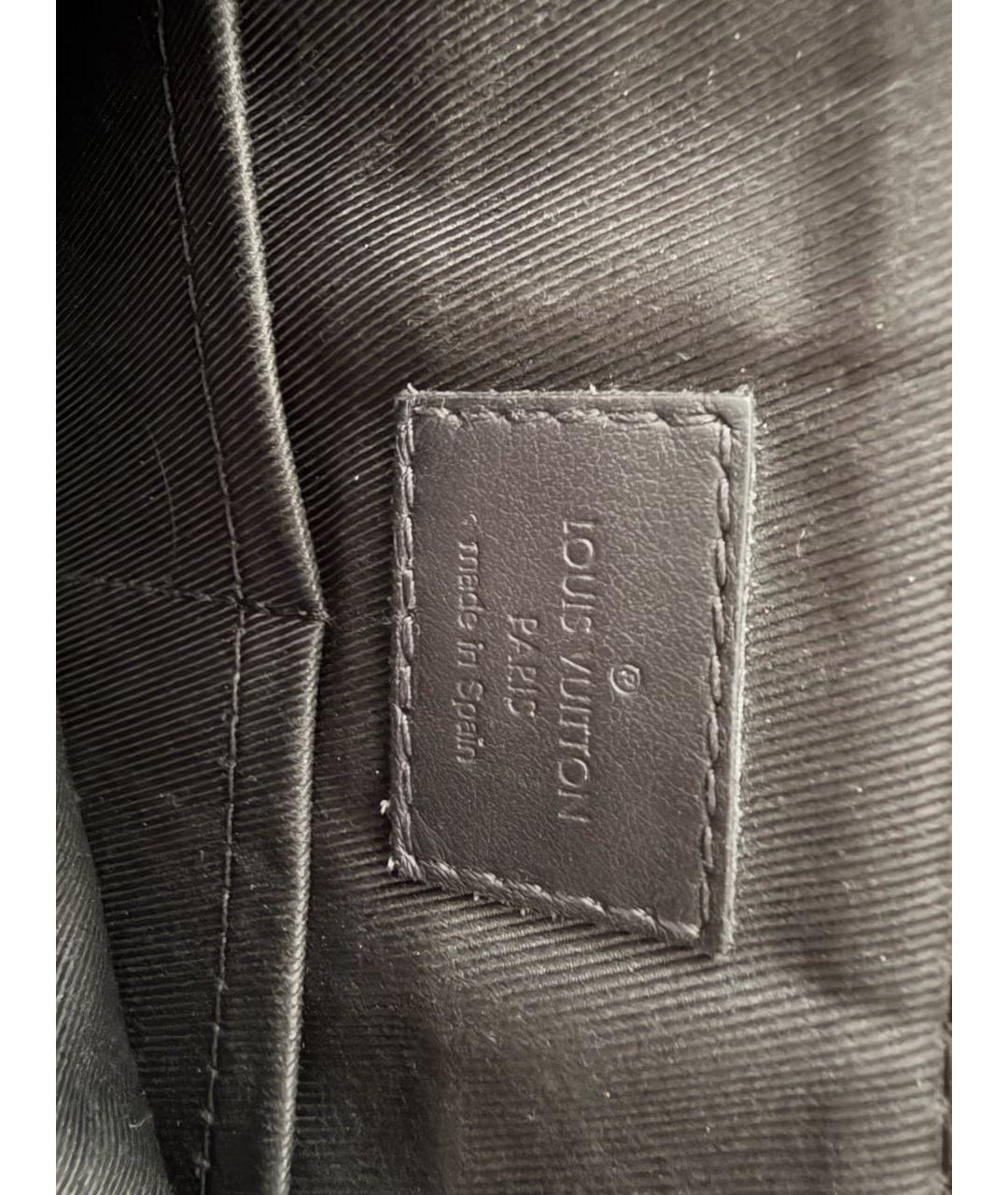 LOUIS VUITTON Черная кожаная сумка на плечо, фото 3