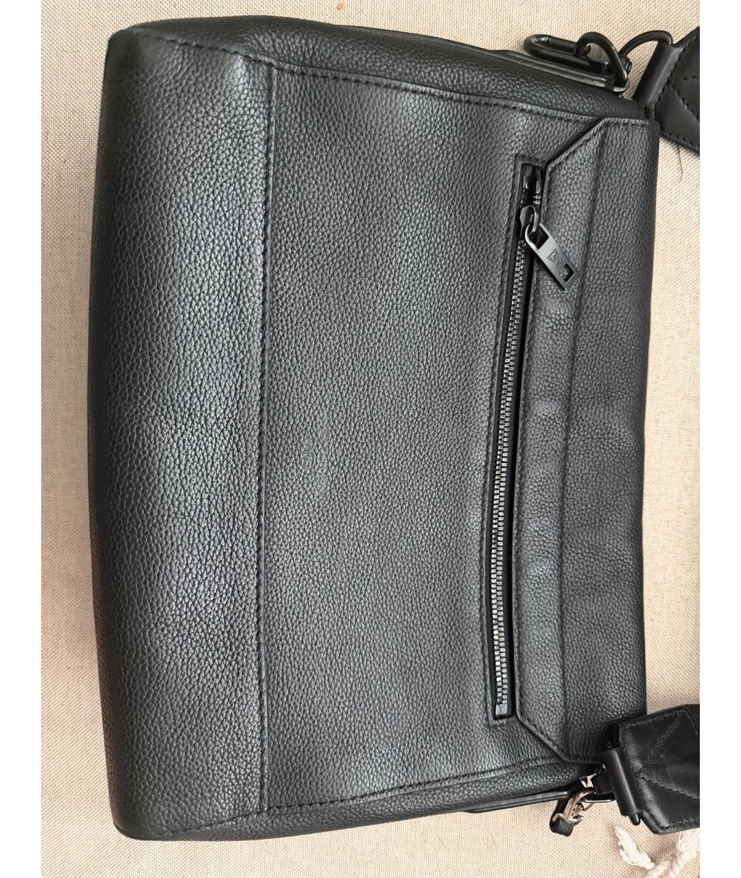 LOUIS VUITTON Черная кожаная сумка на плечо, фото 2