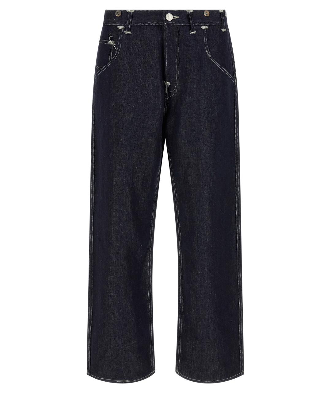 JUNYA WATANABE Синие хлопковые прямые джинсы, фото 1