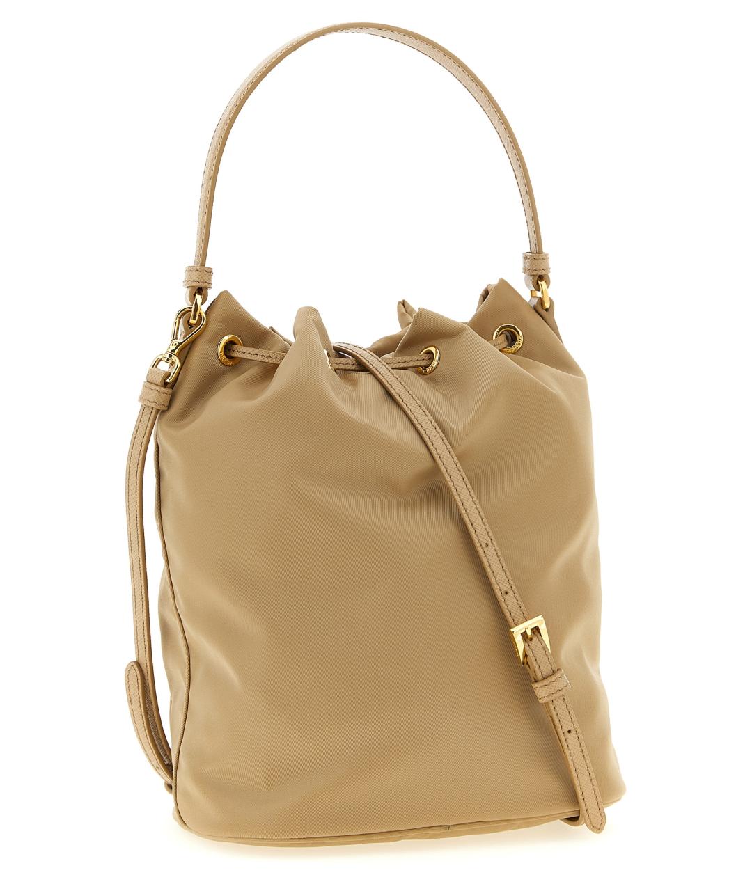 PRADA Коричневая синтетическая сумка с короткими ручками, фото 2