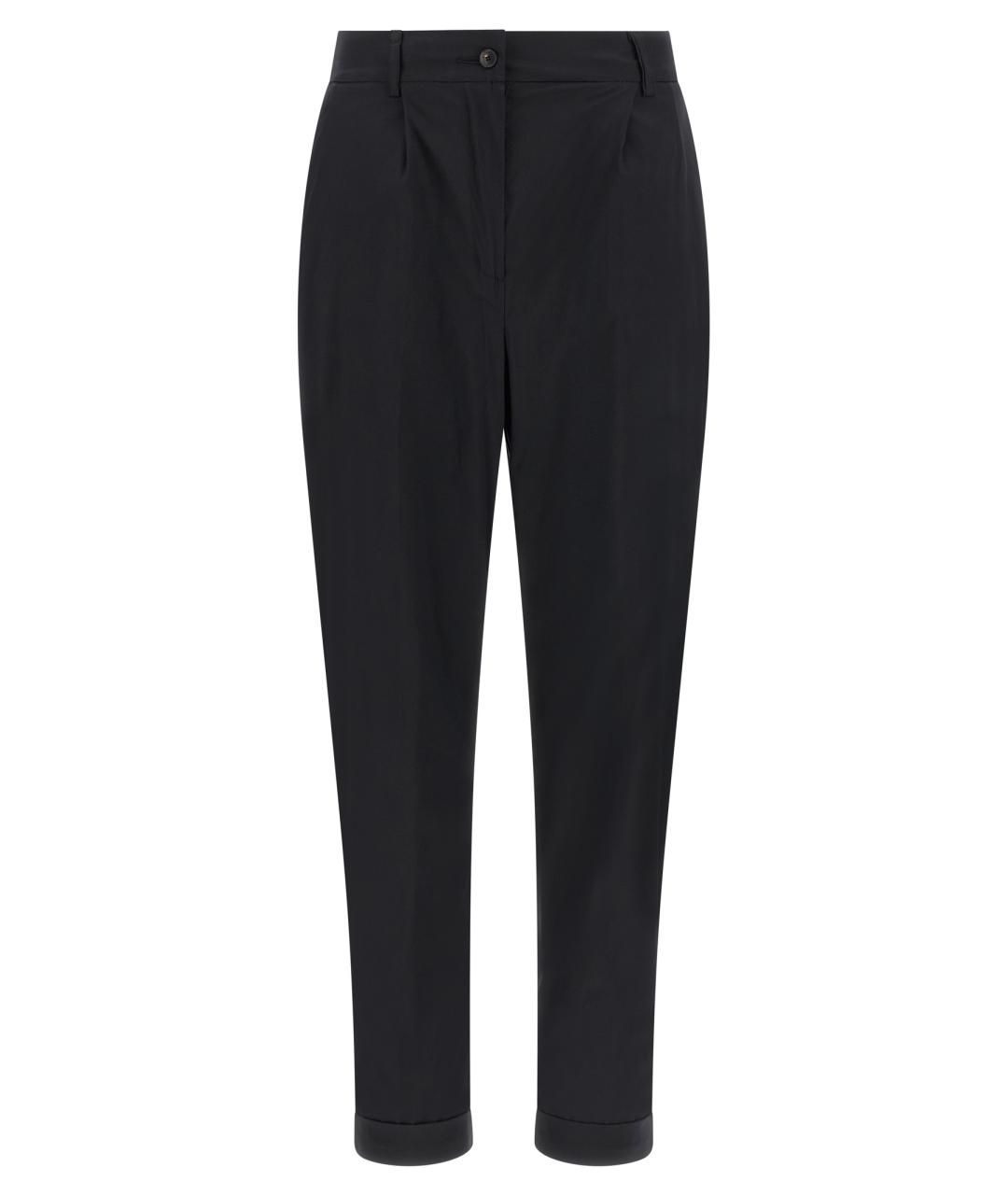 KITON Черные хлопковые прямые брюки, фото 1