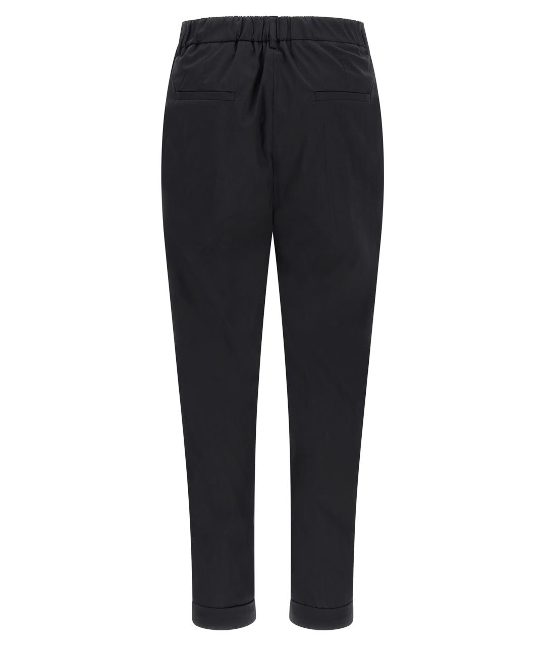 KITON Черные хлопковые прямые брюки, фото 2