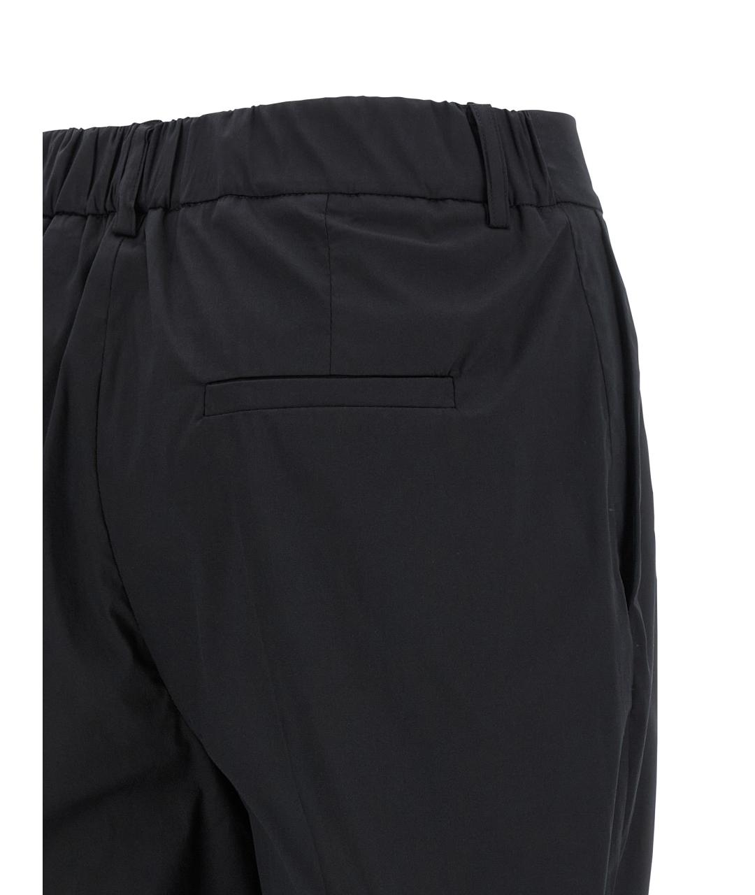 KITON Черные хлопковые прямые брюки, фото 4