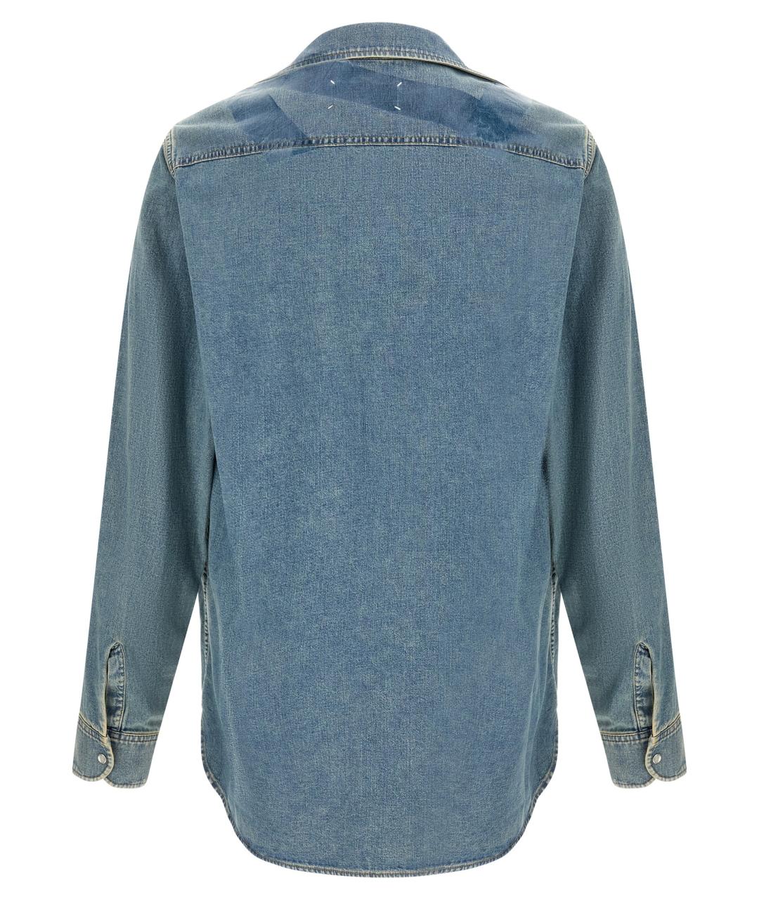 MAISON MARGIELA Синяя хлопковая кэжуал рубашка, фото 2