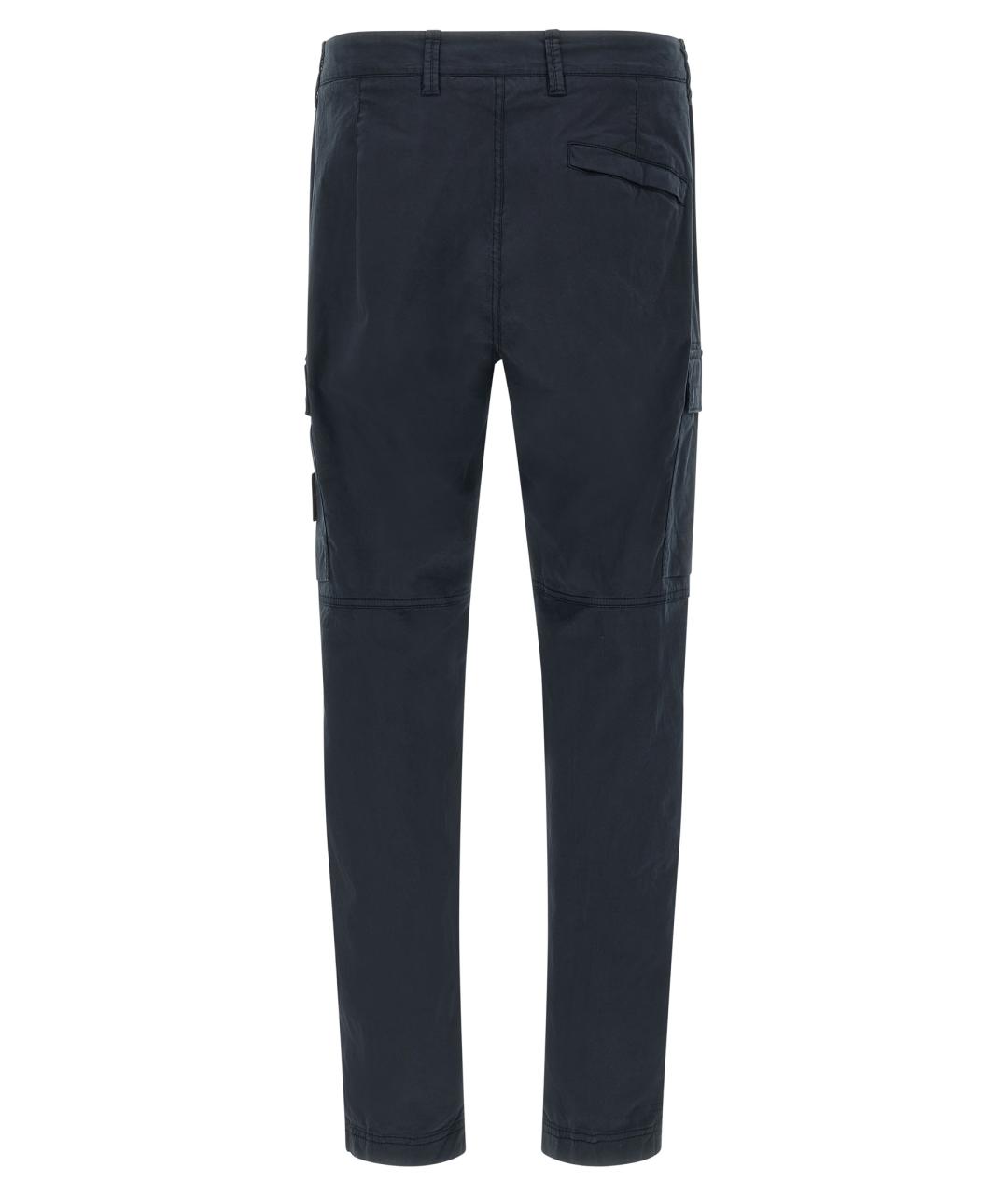 STONE ISLAND Синие хлопковые повседневные брюки, фото 2