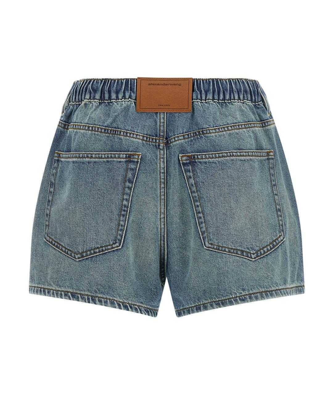 ALEXANDER WANG Синие хлопковые шорты, фото 2