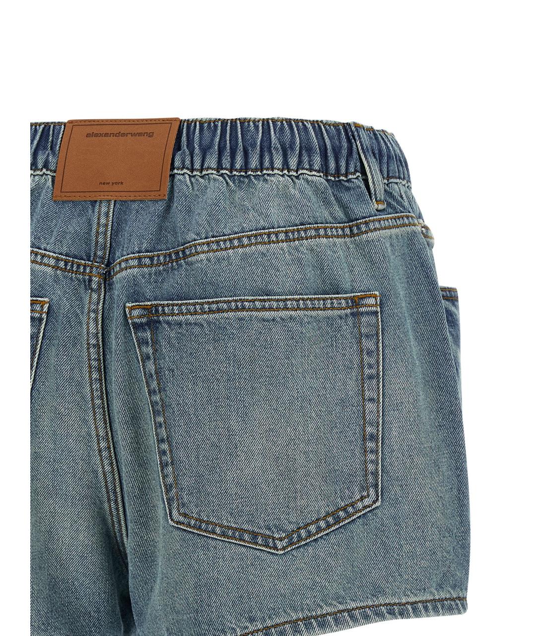 ALEXANDER WANG Синие хлопковые шорты, фото 3