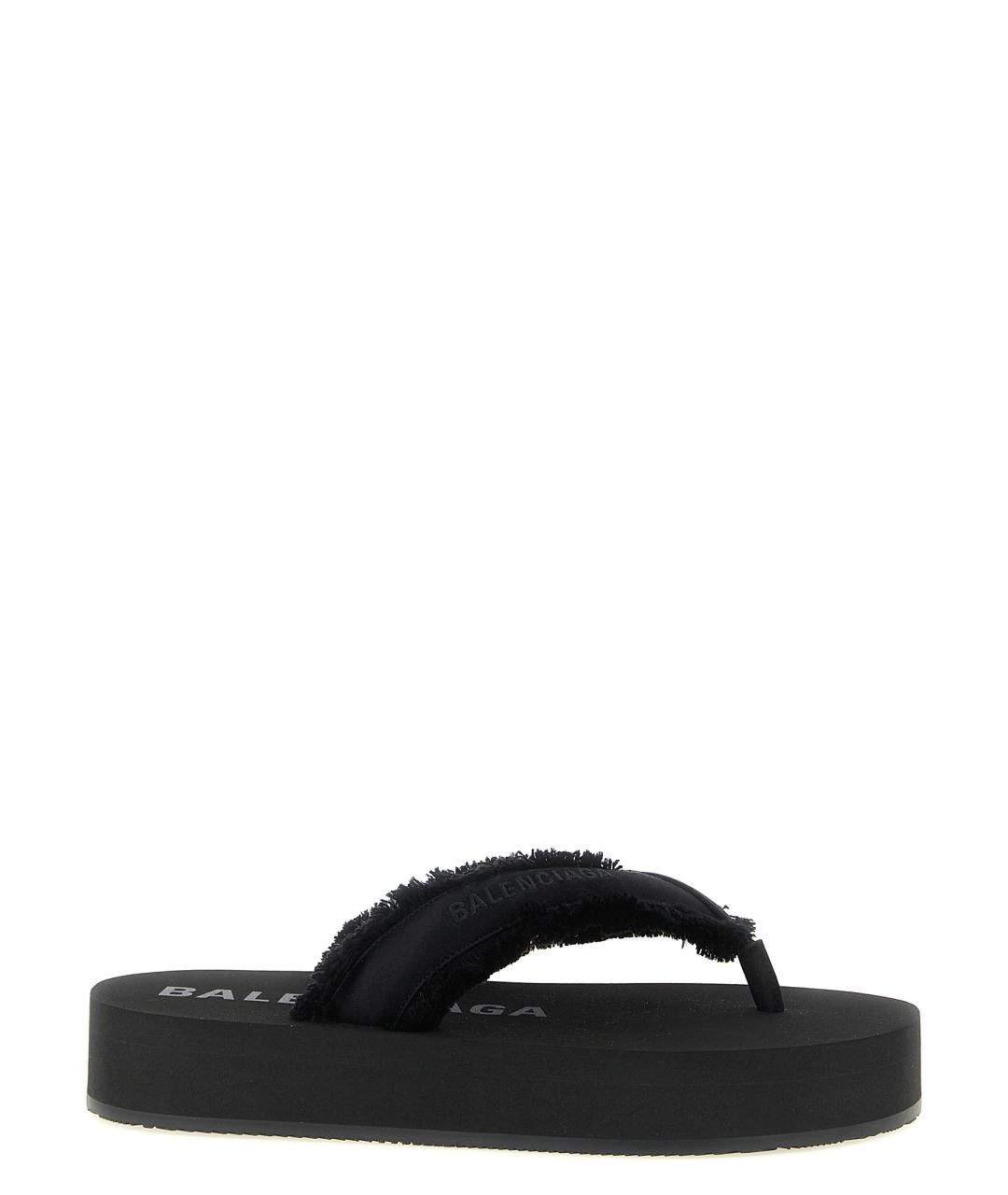 BALENCIAGA Черные шлепанцы, фото 1