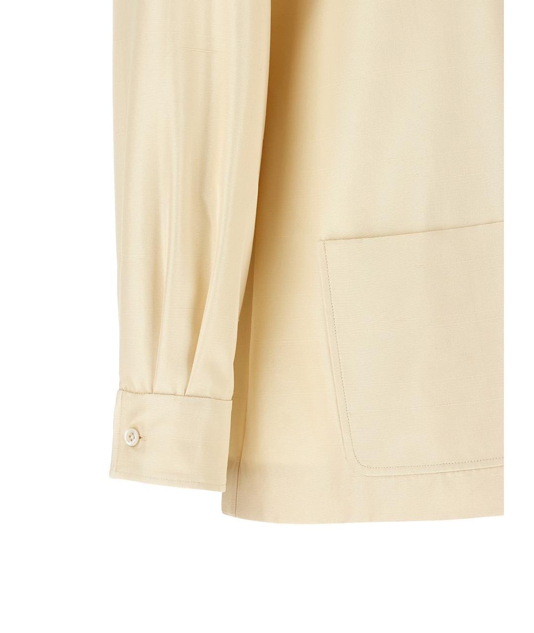 THE ROW Бежевая шелковая рубашка, фото 3