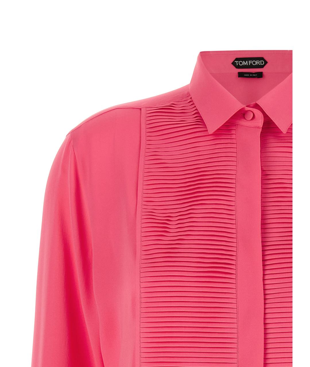 TOM FORD Фуксия шелковая блузы, фото 3