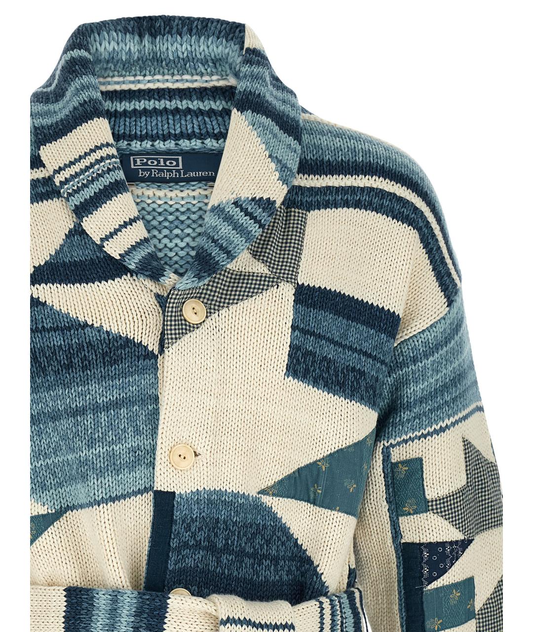 POLO RALPH LAUREN Синий хлопковый кардиган, фото 3