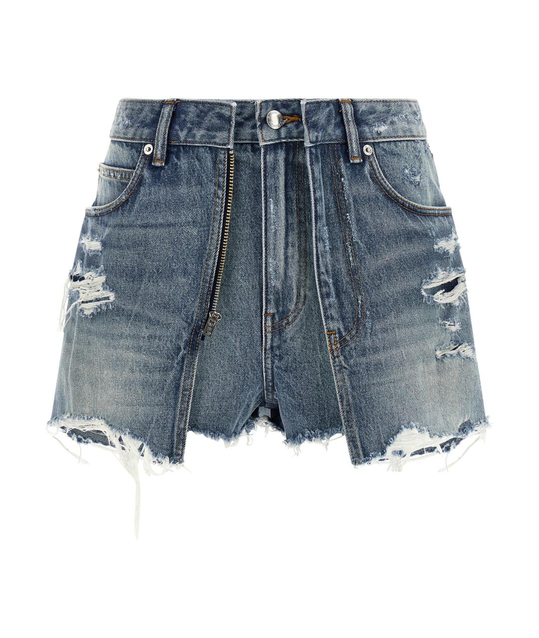 ALEXANDER WANG Голубые хлопковые шорты, фото 1