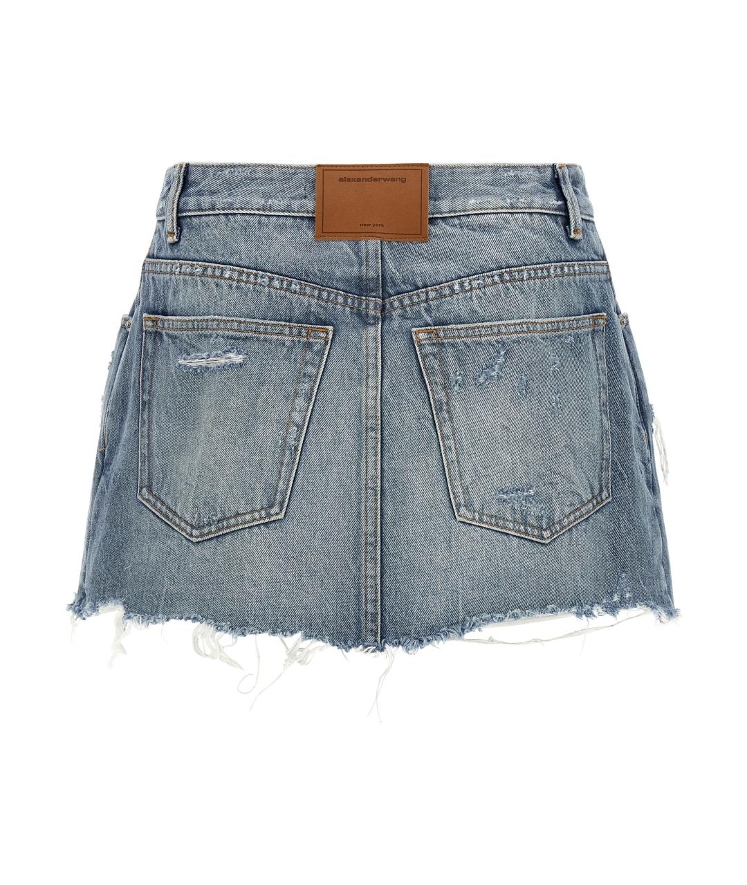 ALEXANDER WANG Голубые хлопковые шорты, фото 2