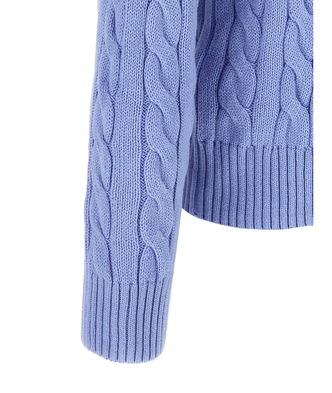 POLO RALPH LAUREN Голубой хлопковый джемпер / свитер, фото 4