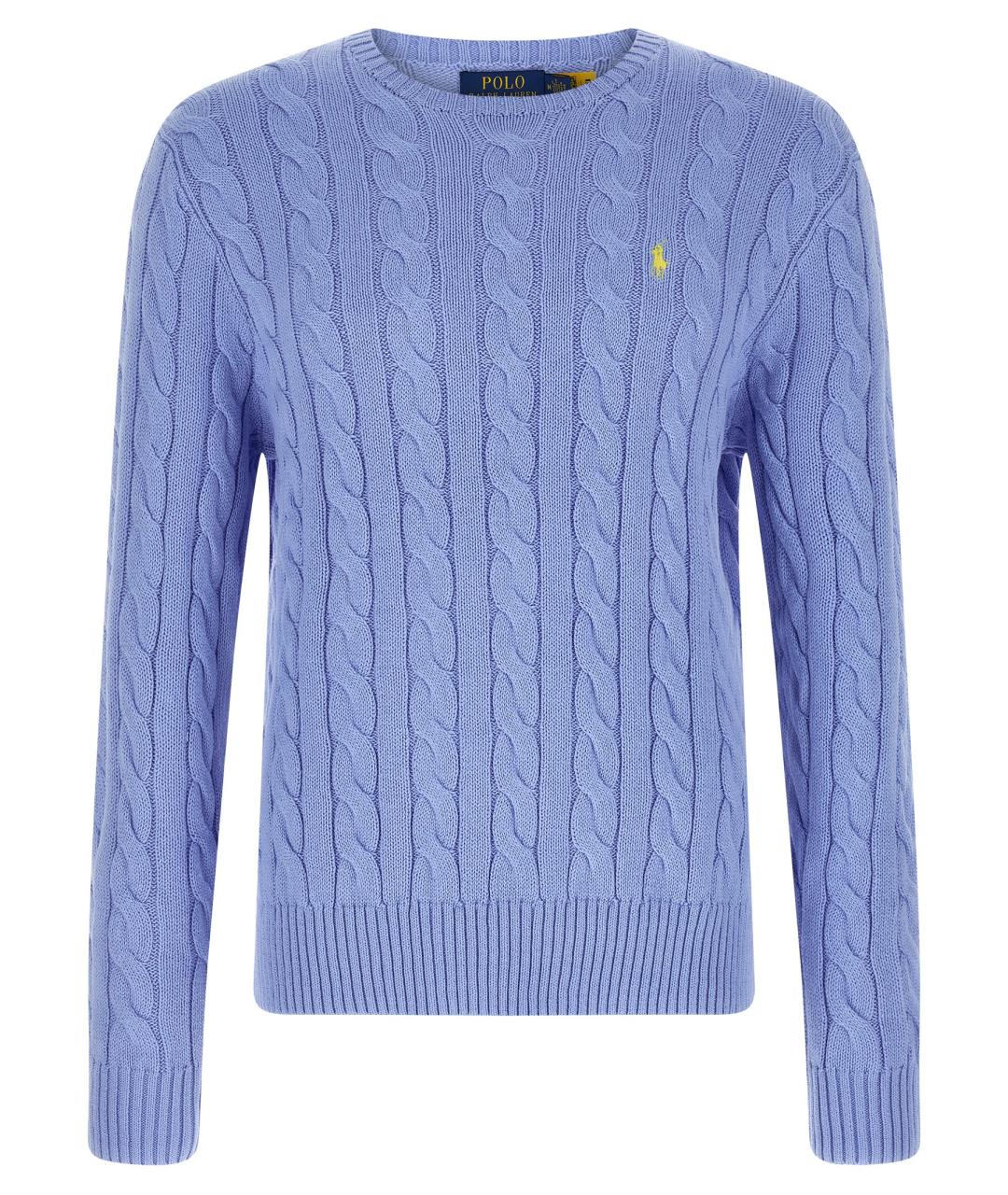 POLO RALPH LAUREN Голубой хлопковый джемпер / свитер, фото 1