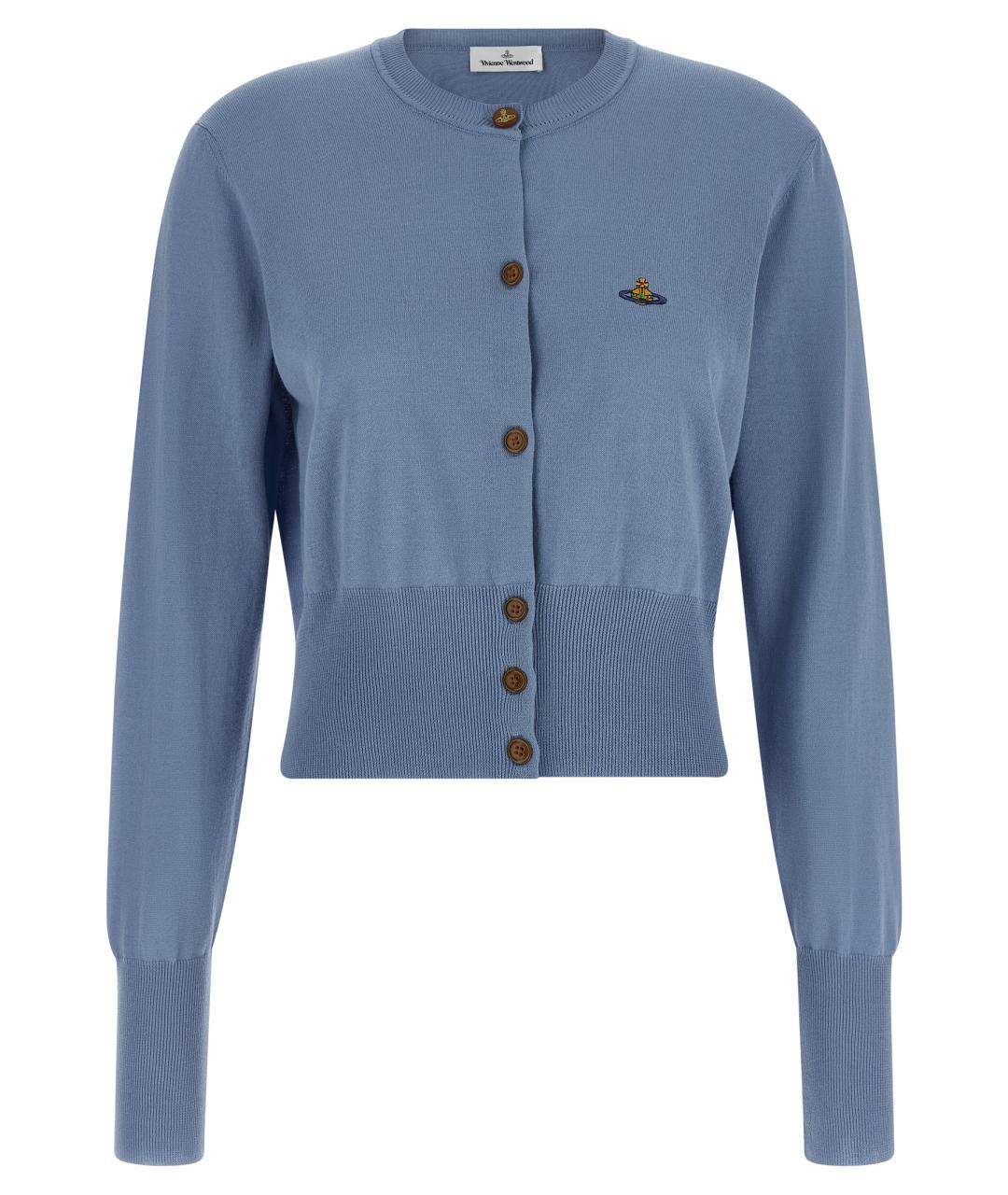 VIVIENNE WESTWOOD Голубой хлопковый кардиган, фото 1