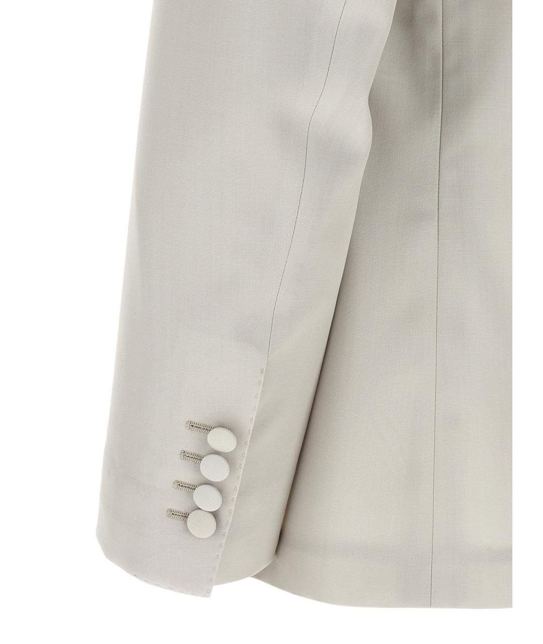 DOLCE&GABBANA Серый шерстяной пиджак, фото 4