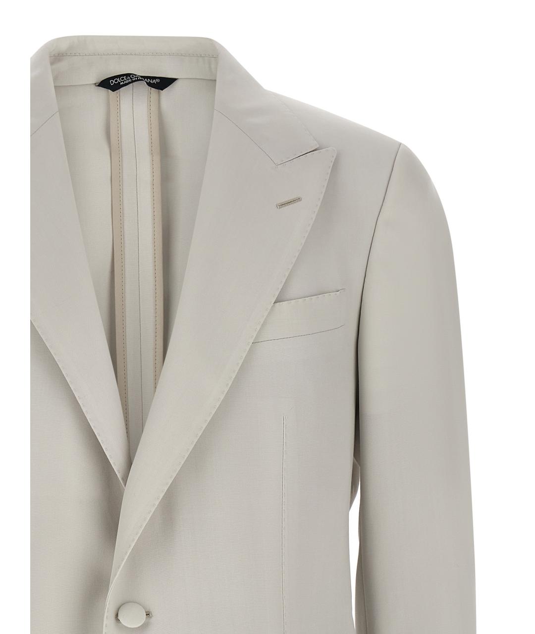 DOLCE&GABBANA Серый шерстяной пиджак, фото 3