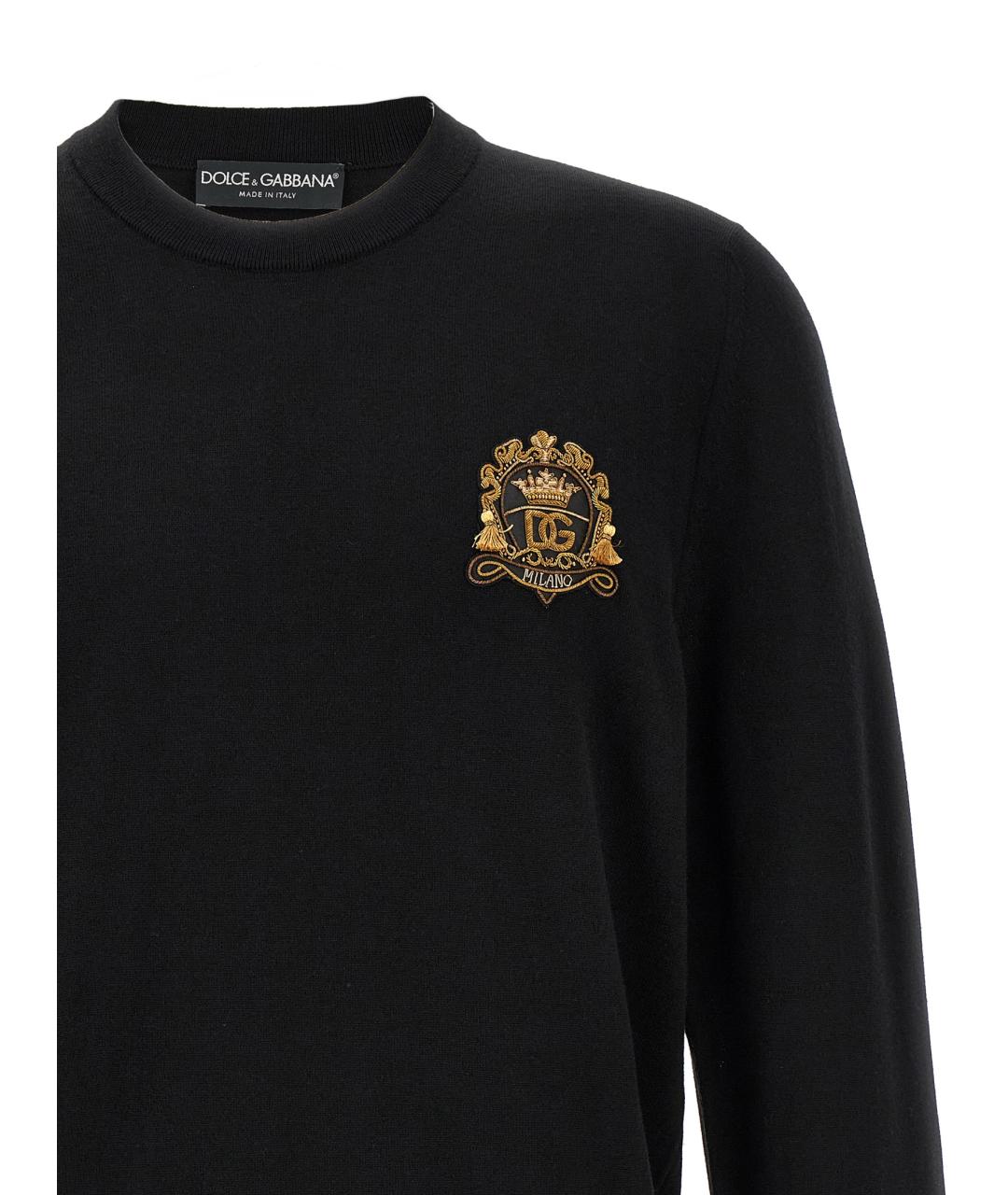 DOLCE&GABBANA Черный шерстяной джемпер / свитер, фото 3