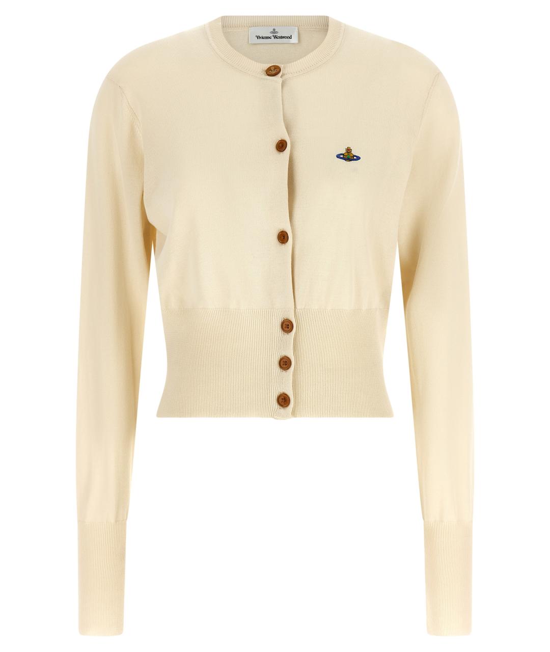 VIVIENNE WESTWOOD Белый хлопковый кардиган, фото 1