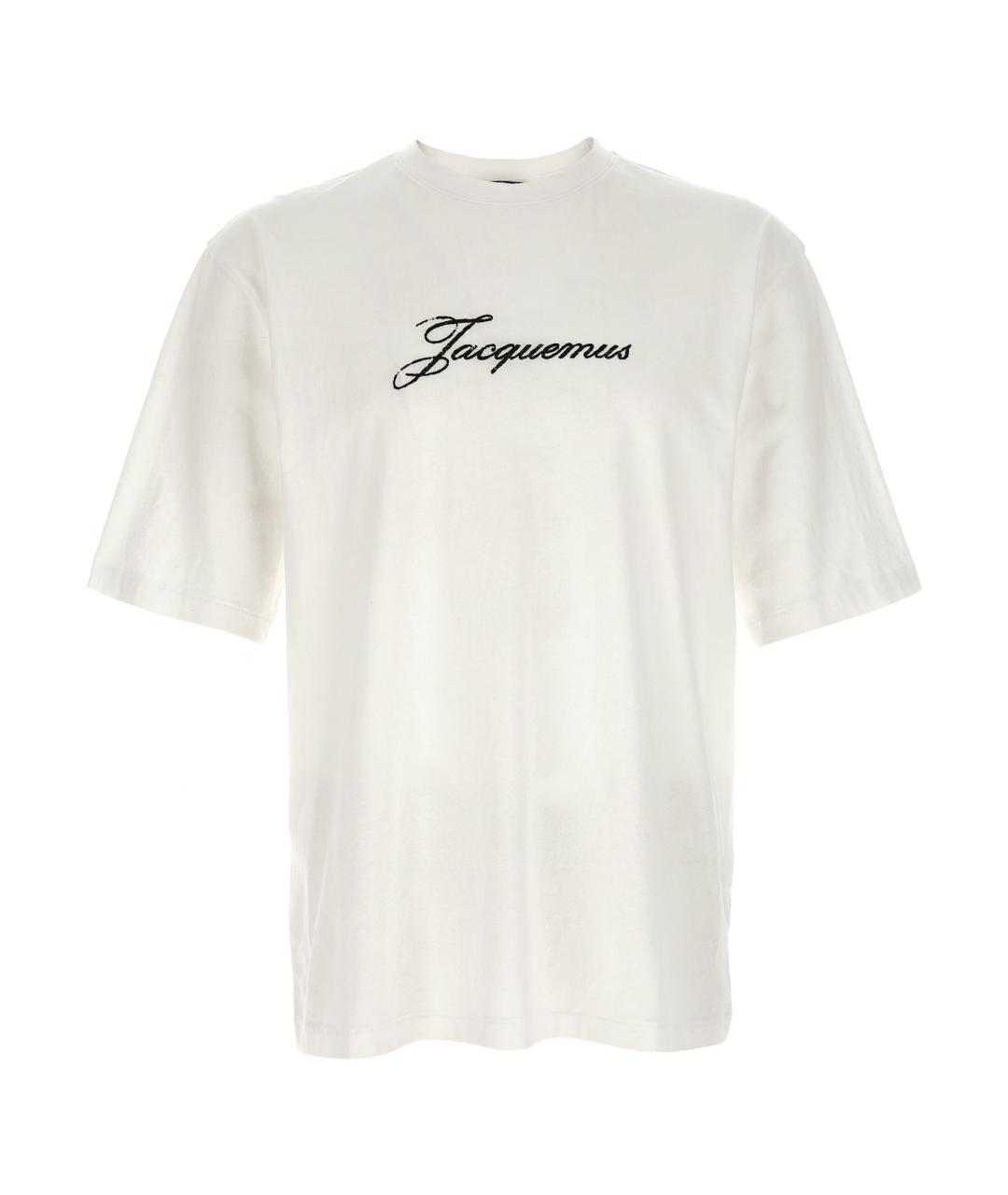 JACQUEMUS Белая хлопковая футболка, фото 1