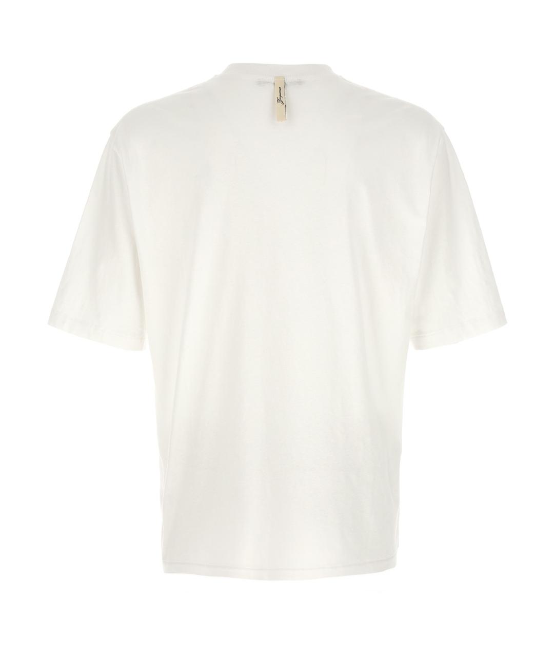 JACQUEMUS Белая хлопковая футболка, фото 2