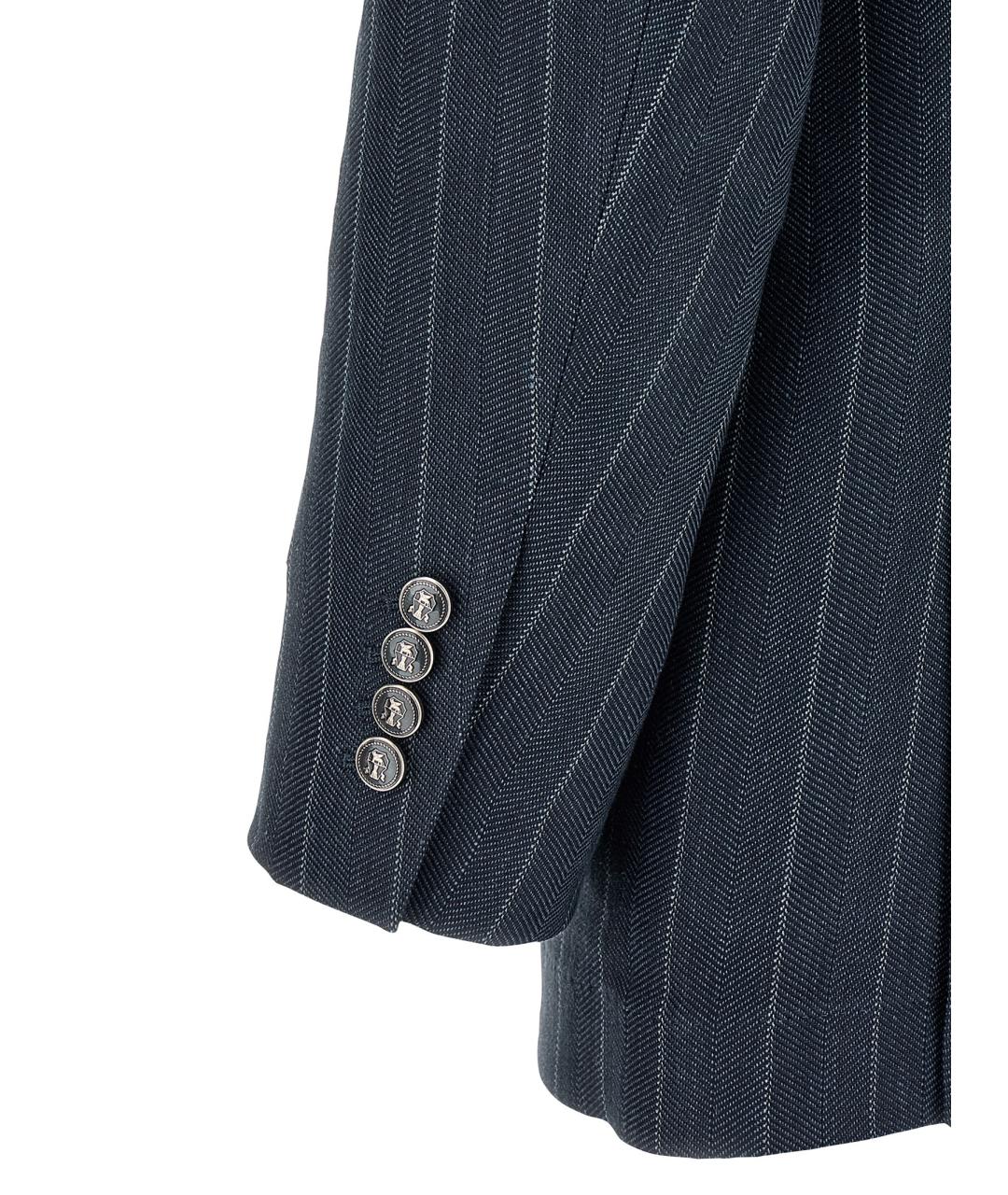 BRUNELLO CUCINELLI Синий шелковый пиджак, фото 3