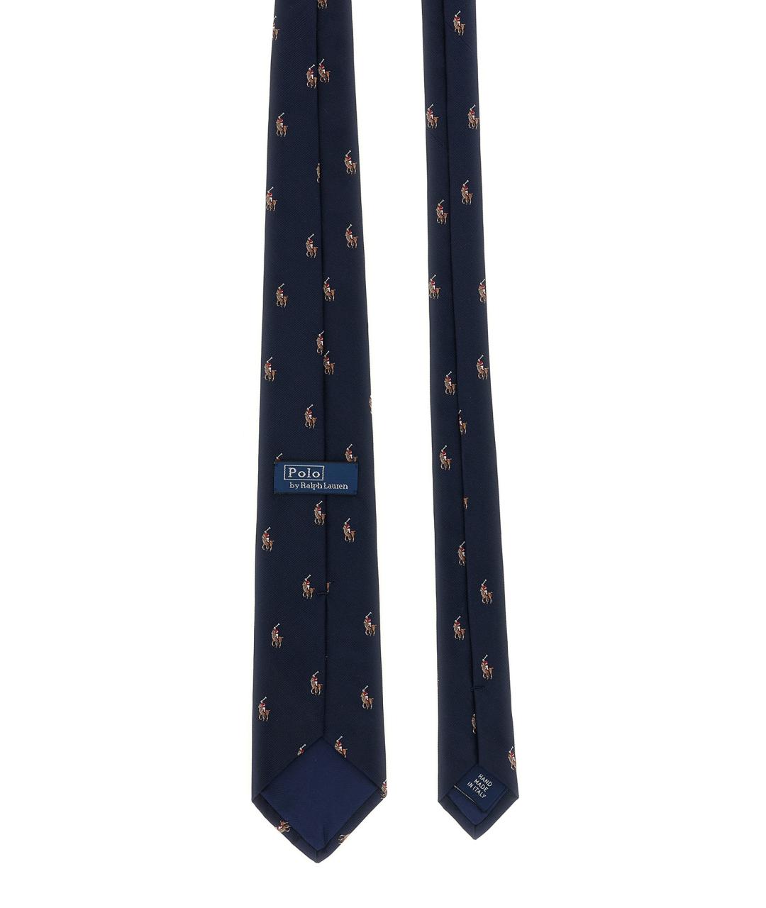 POLO RALPH LAUREN Синий шелковый галстук, фото 2