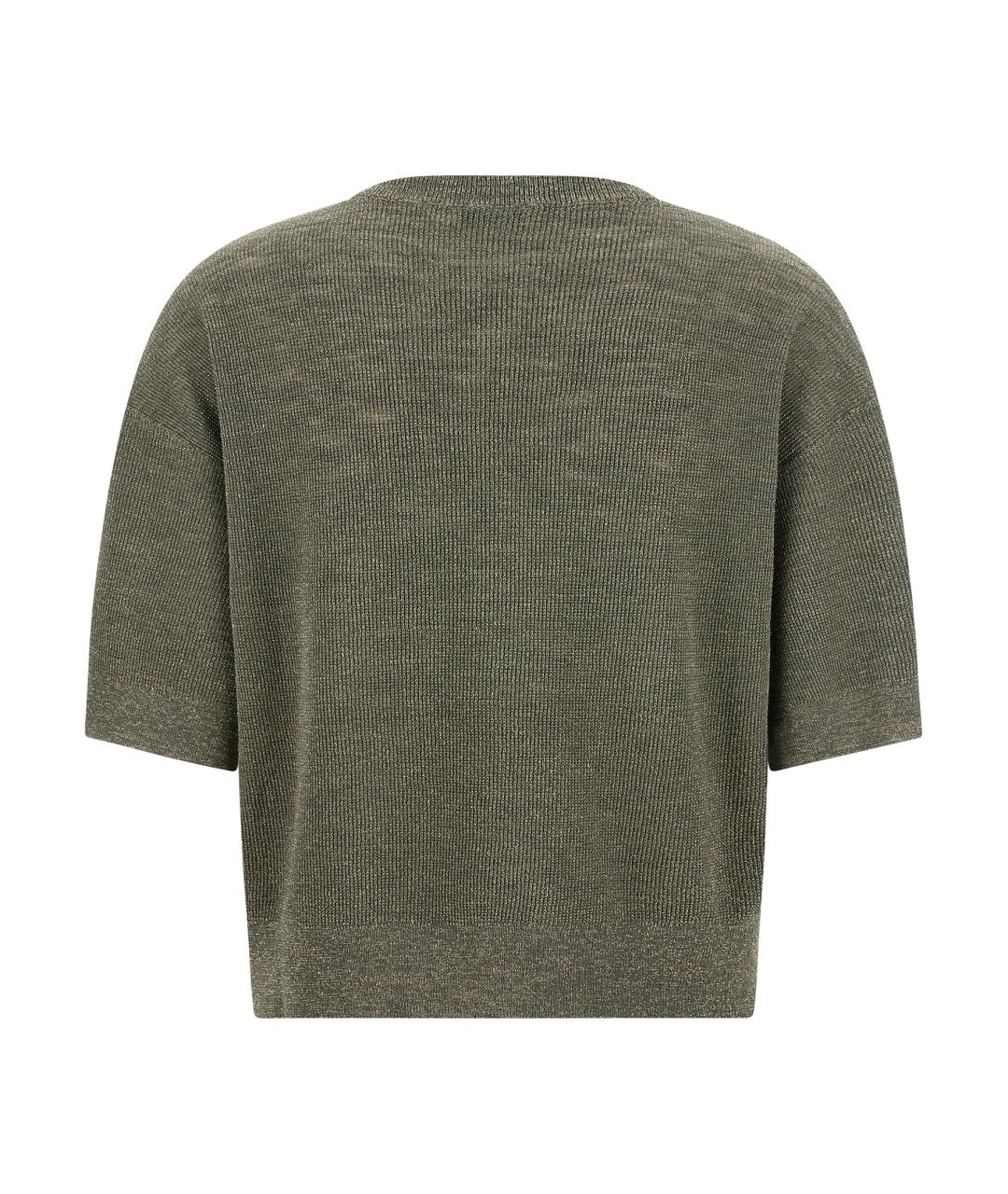 BRUNELLO CUCINELLI Зеленый полиэстеровый джемпер / свитер, фото 2