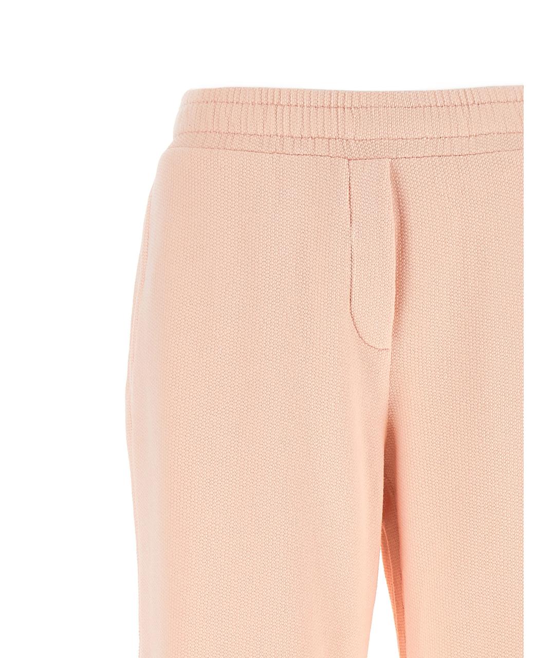 DOLCE&GABBANA Розовые хлопковые прямые брюки, фото 3