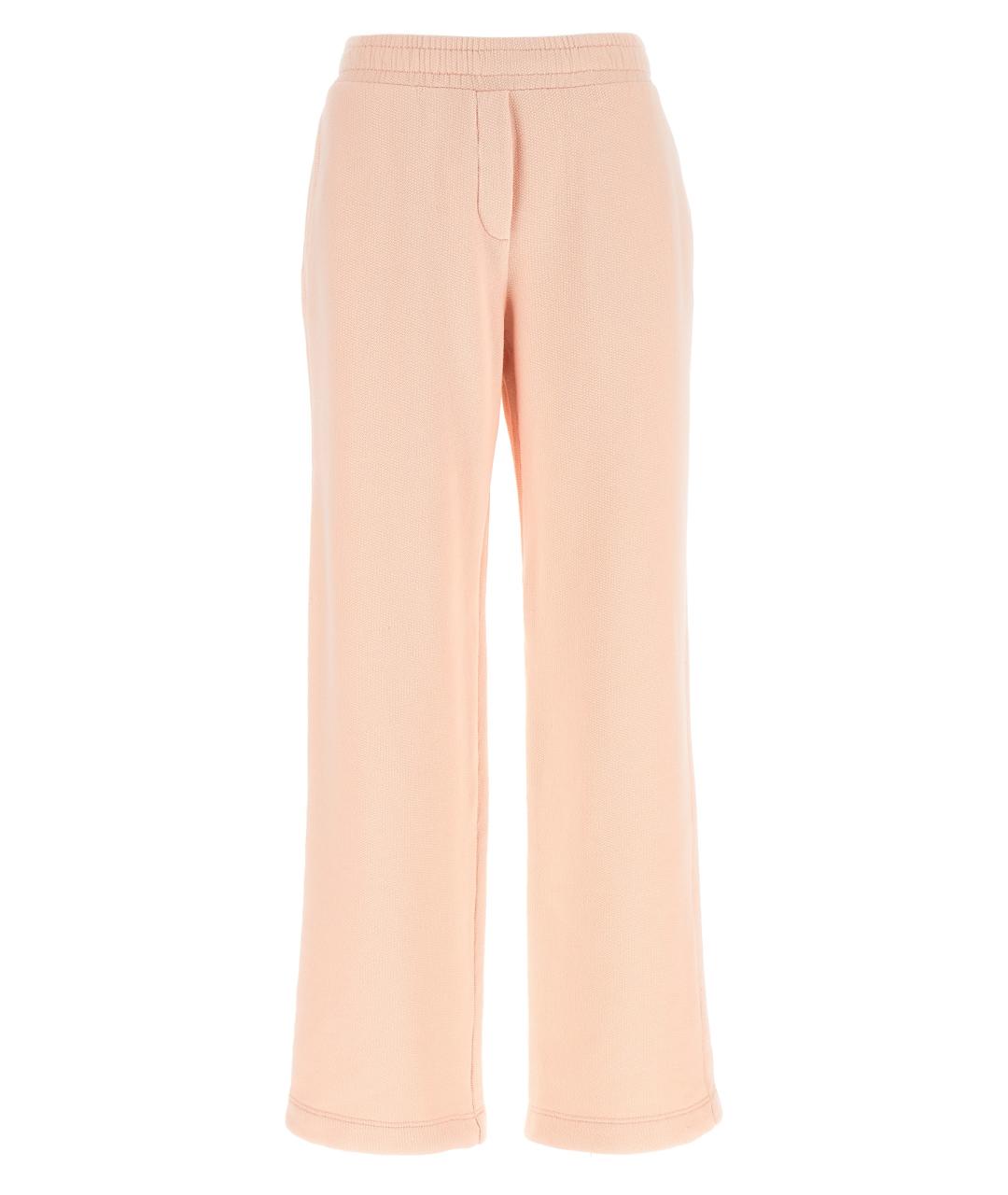 DOLCE&GABBANA Розовые хлопковые прямые брюки, фото 1