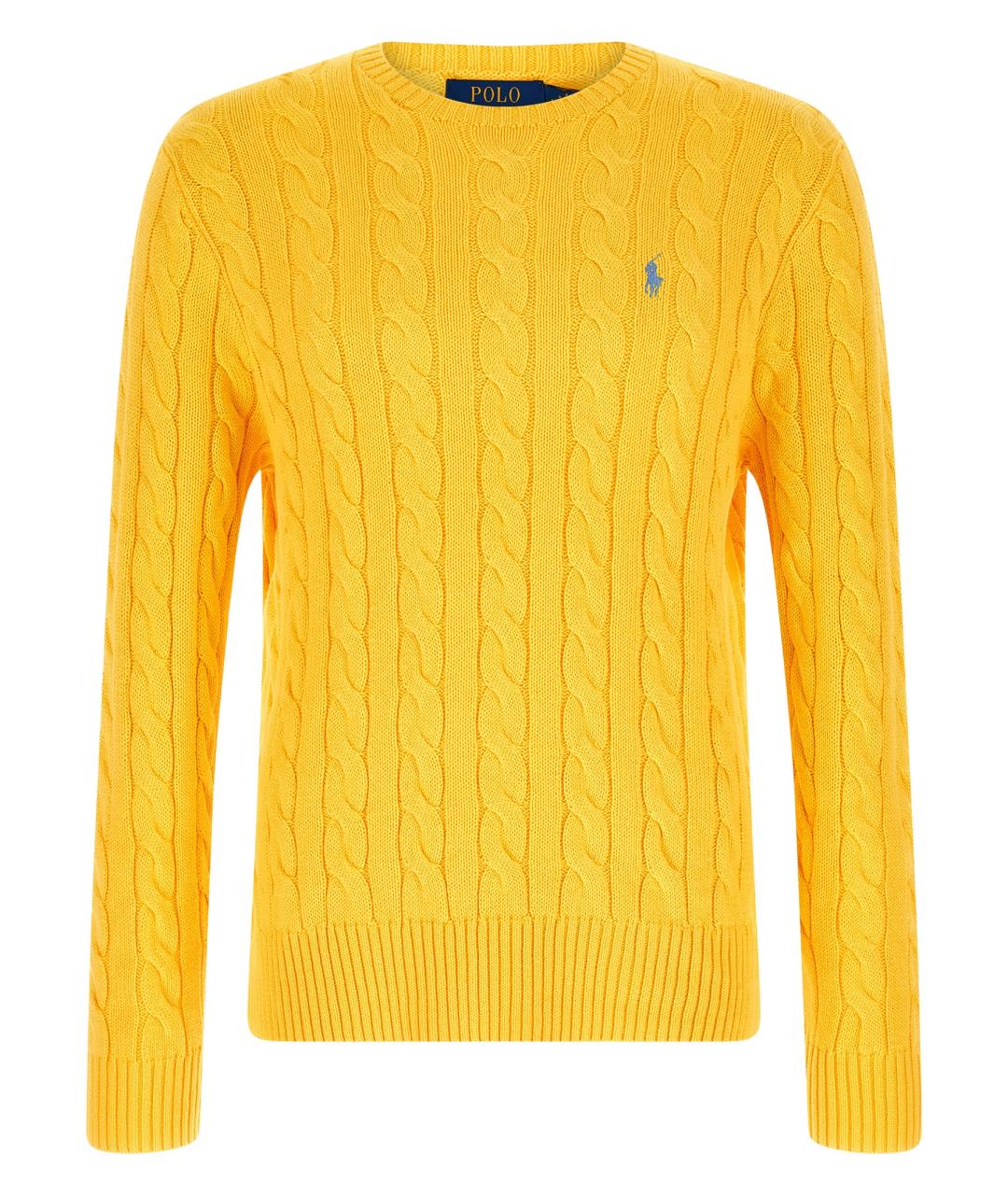 POLO RALPH LAUREN Желтый хлопковый джемпер / свитер, фото 1