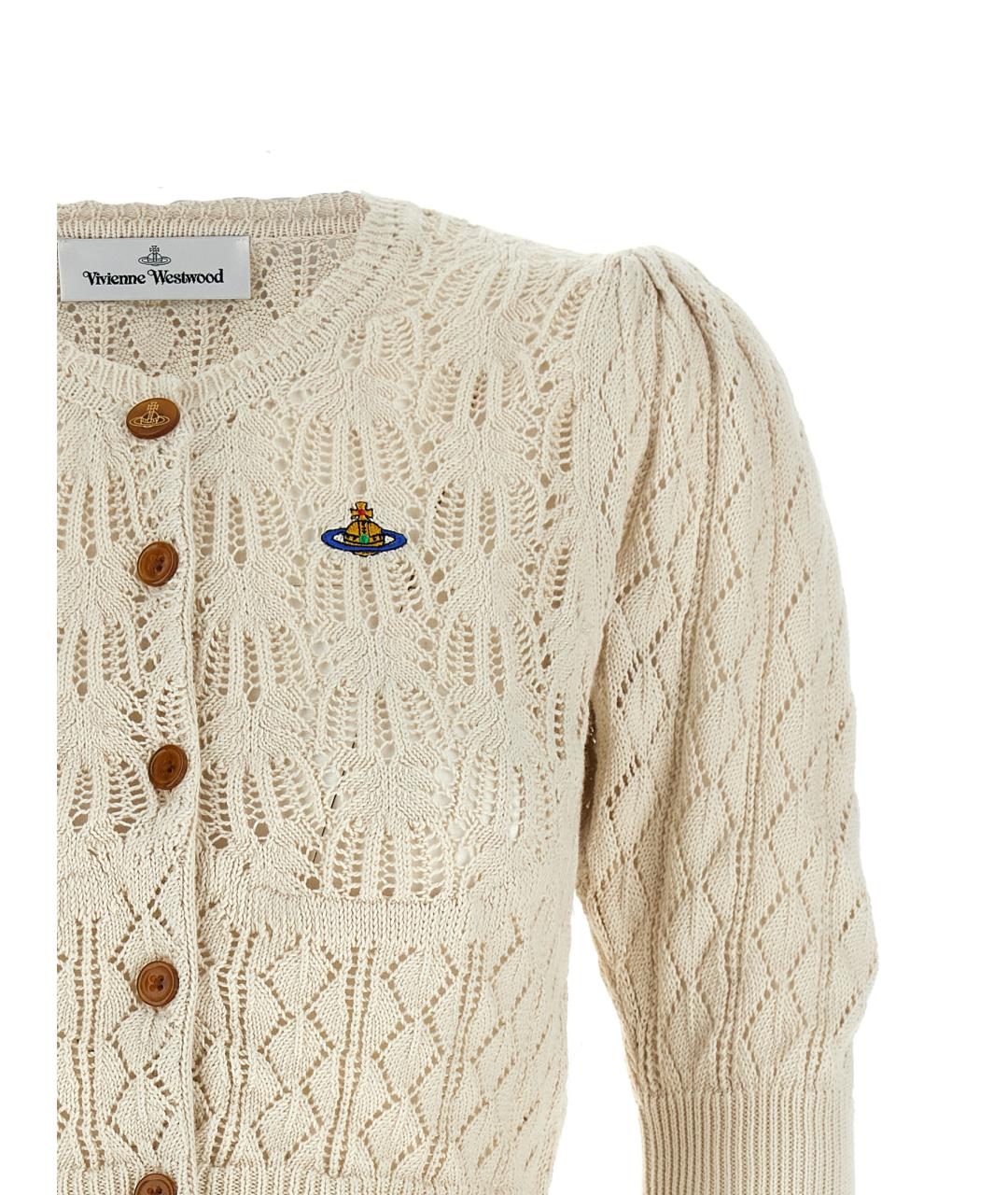VIVIENNE WESTWOOD Бежевый хлопковый кардиган, фото 3