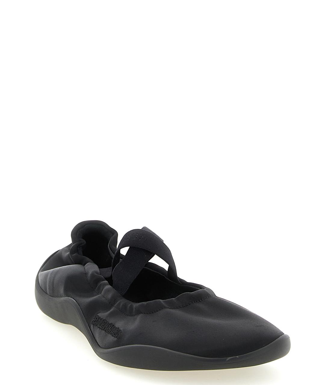 BALENCIAGA Черные кожаные балетки, фото 2