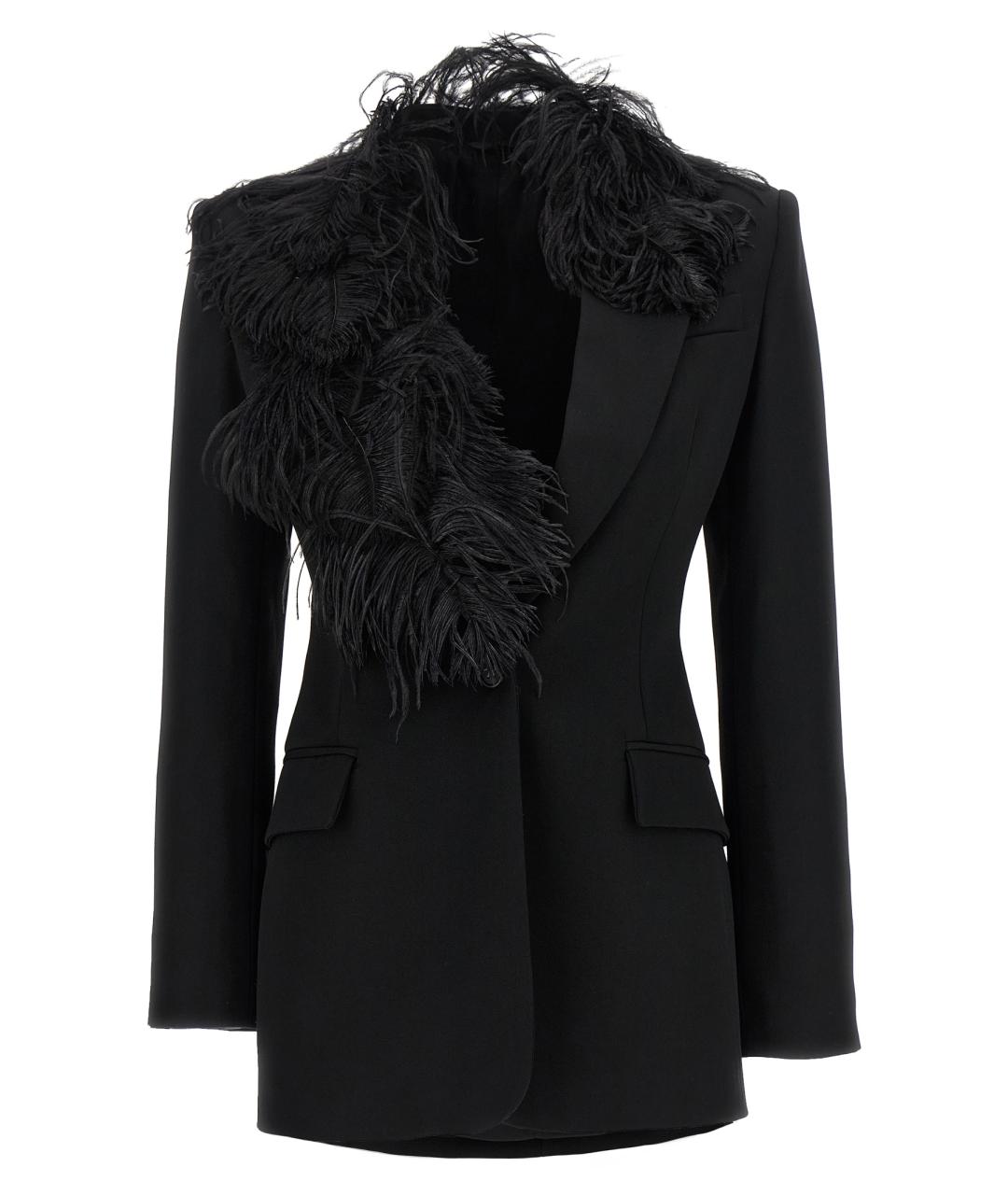 THE ATTICO Черный шерстяной жакет/пиджак, фото 1