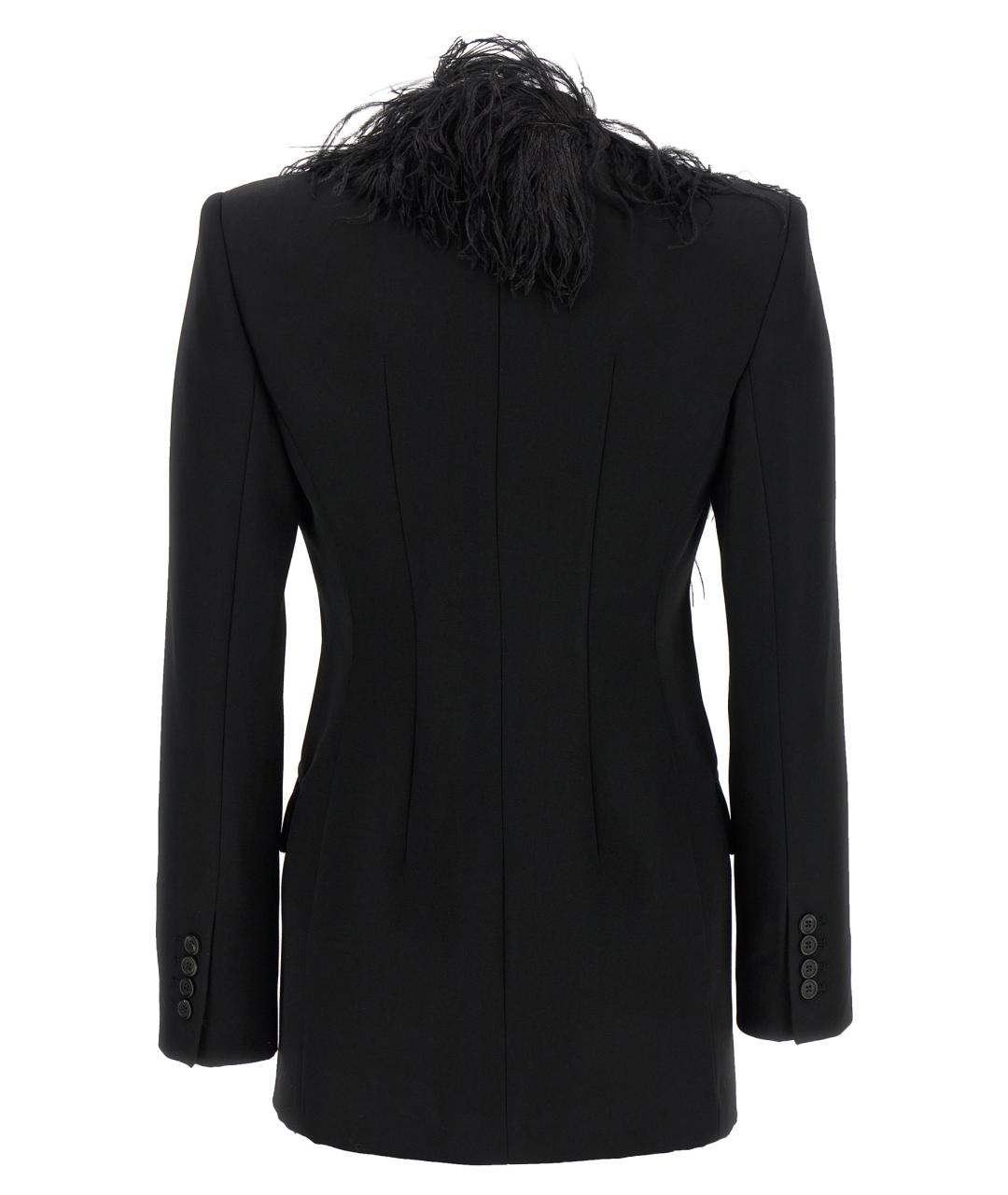 THE ATTICO Черный шерстяной жакет/пиджак, фото 2