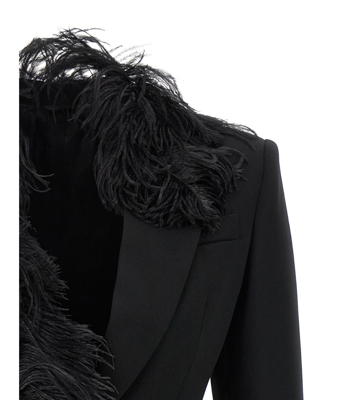 THE ATTICO Черный шерстяной жакет/пиджак, фото 3