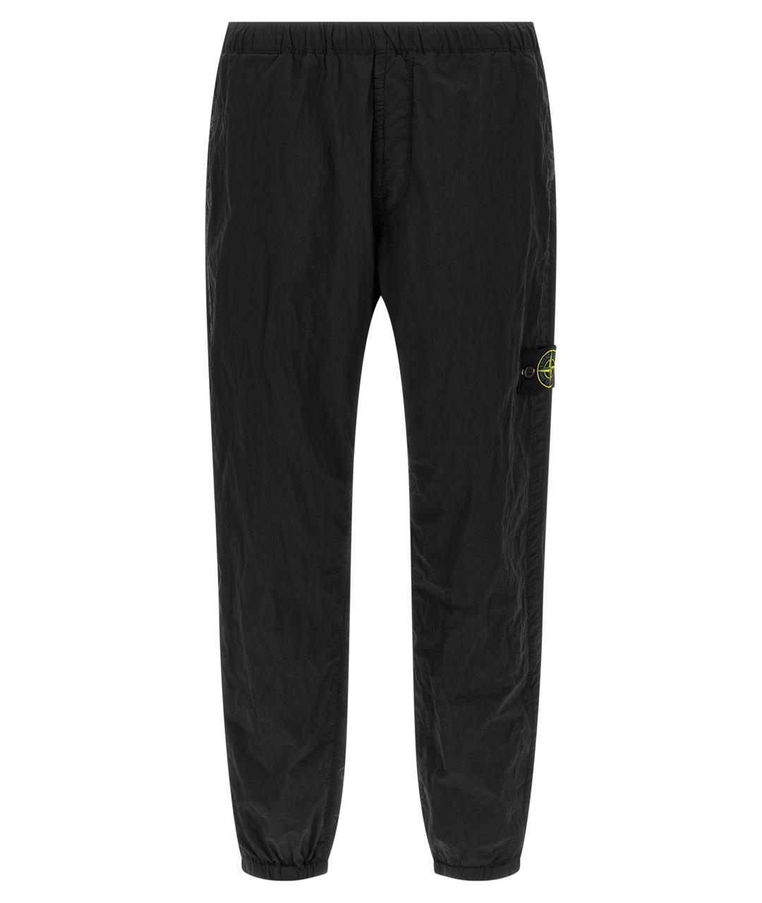 STONE ISLAND Черные полиамидовые повседневные брюки, фото 1