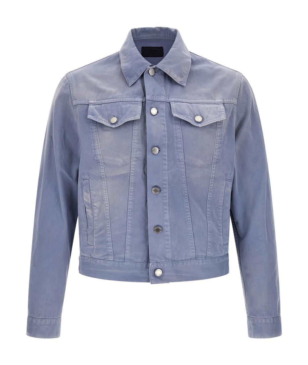 PRADA Голубая хлопковая куртка, фото 1