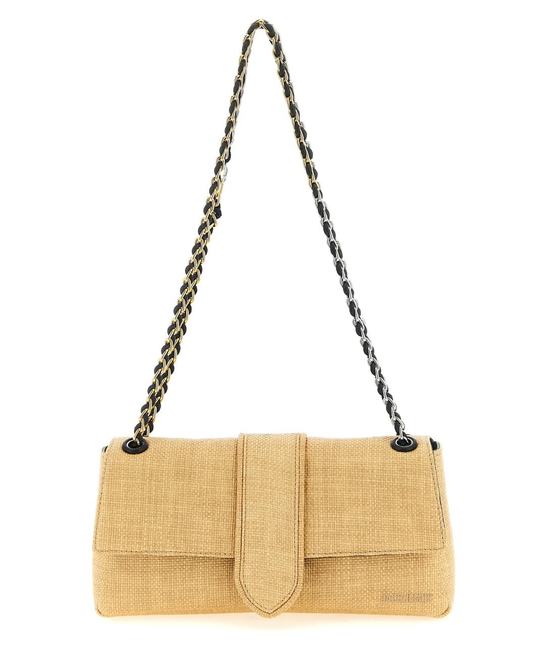 JACQUEMUS Бежевая тканевая сумка через плечо, фото 1