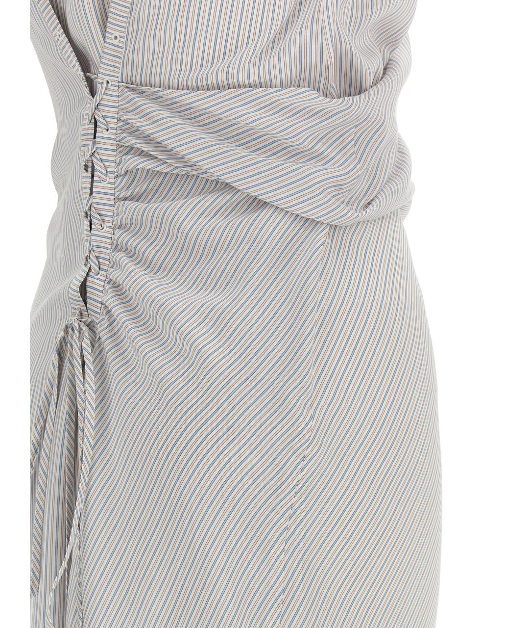 ALEXANDER MCQUEEN Мульти шелковое повседневное платье, фото 4