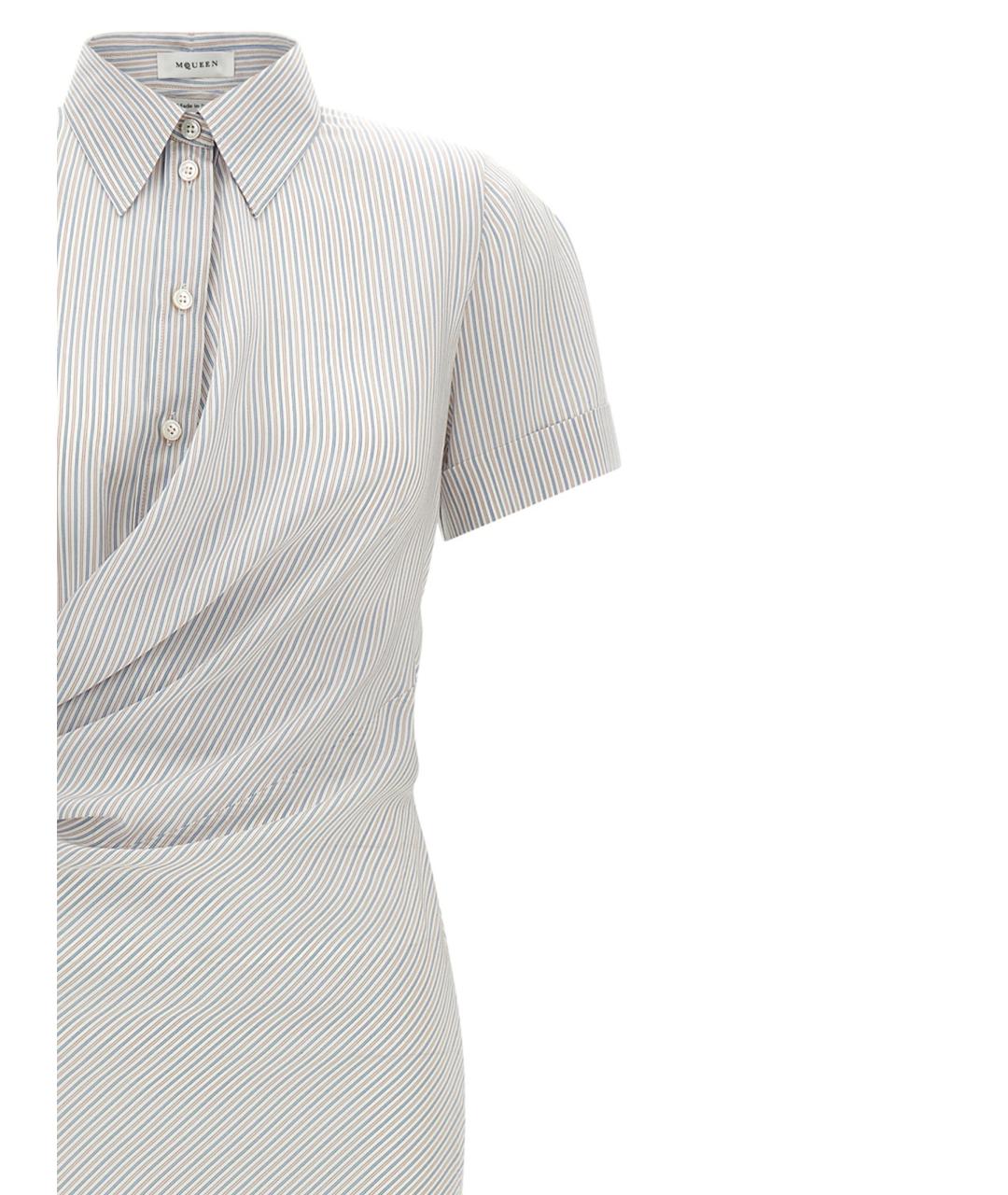 ALEXANDER MCQUEEN Мульти шелковое повседневное платье, фото 3